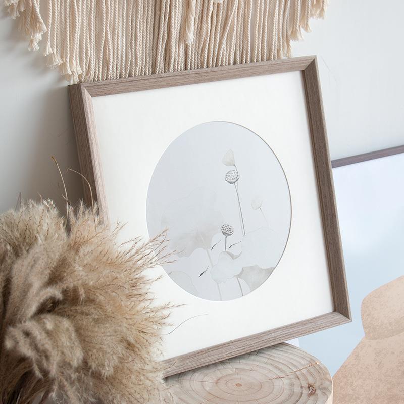 方形实木相框圆形33 38 50书法宣纸国画装裱画框外框来图任意尺寸