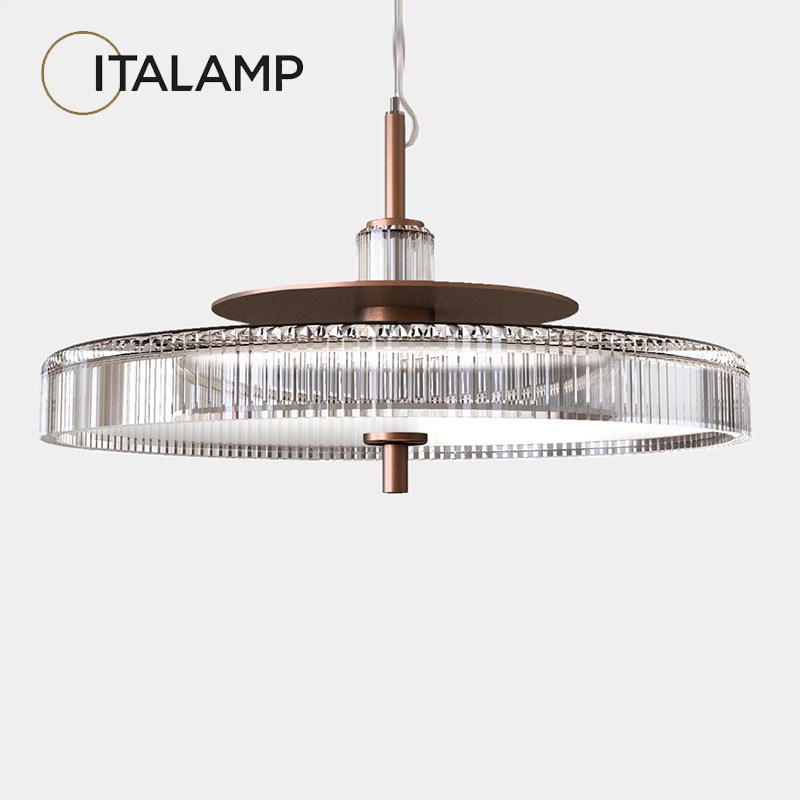 意大利Italamp Gilda餐厅吊灯现代法式轻奢卧T室大圆有机玻璃吊灯