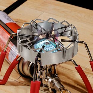 户外soto-310防风圈野炊燃气炉聚火防风十字架卡式炉不锈钢挡风板