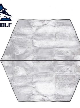 公狼户外大六角帐篷双面铝膜垫加厚防潮防水野餐野营露营多人垫子