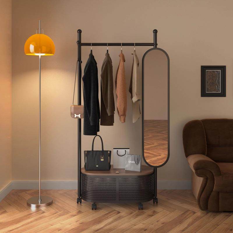可移动中古挂衣架落地衣帽架全身镜一体穿衣镜卧室衣架家用穿衣镜,饰品/流行首饰/时尚饰品新,其他DIY饰品配件,淘宝优惠券,粉丝福利购,淘宝优惠卷