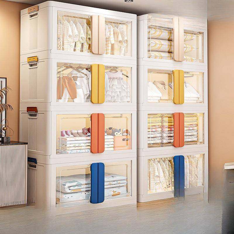 折叠收纳箱大容量衣柜分层衣服整理盒塑料透明储物筐日用日用户外,收纳整理,收纳箱,淘宝优惠券,粉丝福利购,淘宝优惠卷