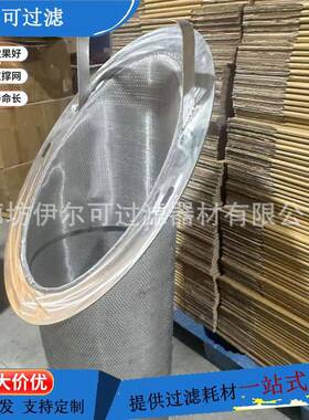 篮式过滤器滤芯DN00平口提篮式斜口丝网编织不锈钢04蓝式滤筒