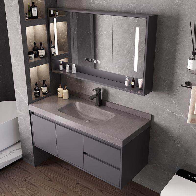 9sa【环保免漆】轻奢风浴室柜组合岩板陶瓷热弯一体洗手脸台盆卫,家装主材,浴室柜,淘宝优惠券,粉丝福利购,淘宝优惠卷