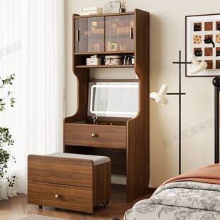 ?实木化妆桌梳妆台卧室小户型2025新款感小型主卧床头收纳柜
