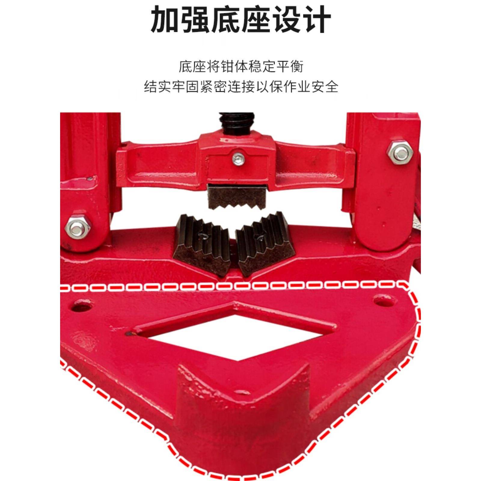加重台型管子台虎35钳固定台钳压钳龙门钳架子平锌钳镀管力道工具