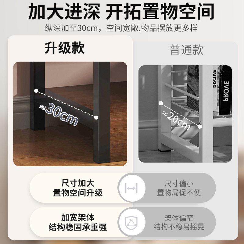架子置落多层收纳架架带篮家用矮W98BL12地货架架客厅厨房多物功