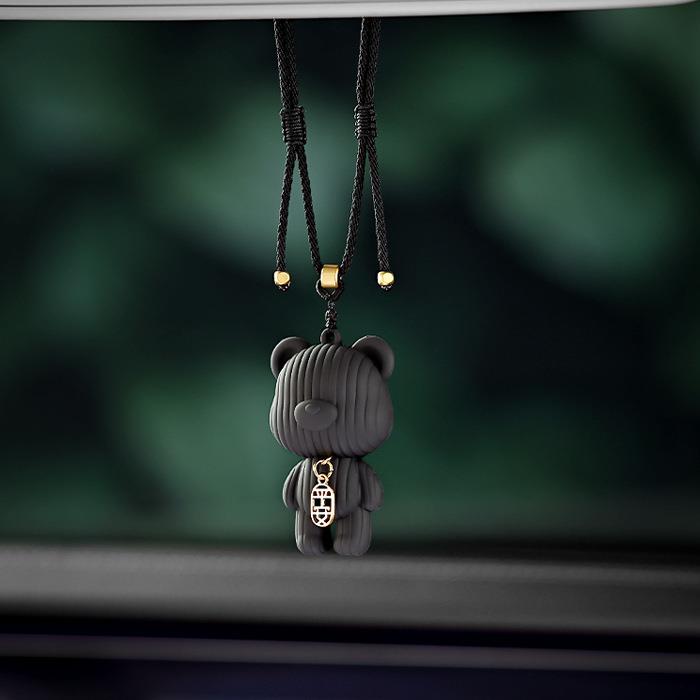 小奶熊平安汽车挂件卡通可爱车挂女车内装饰用品大全车载内饰好物