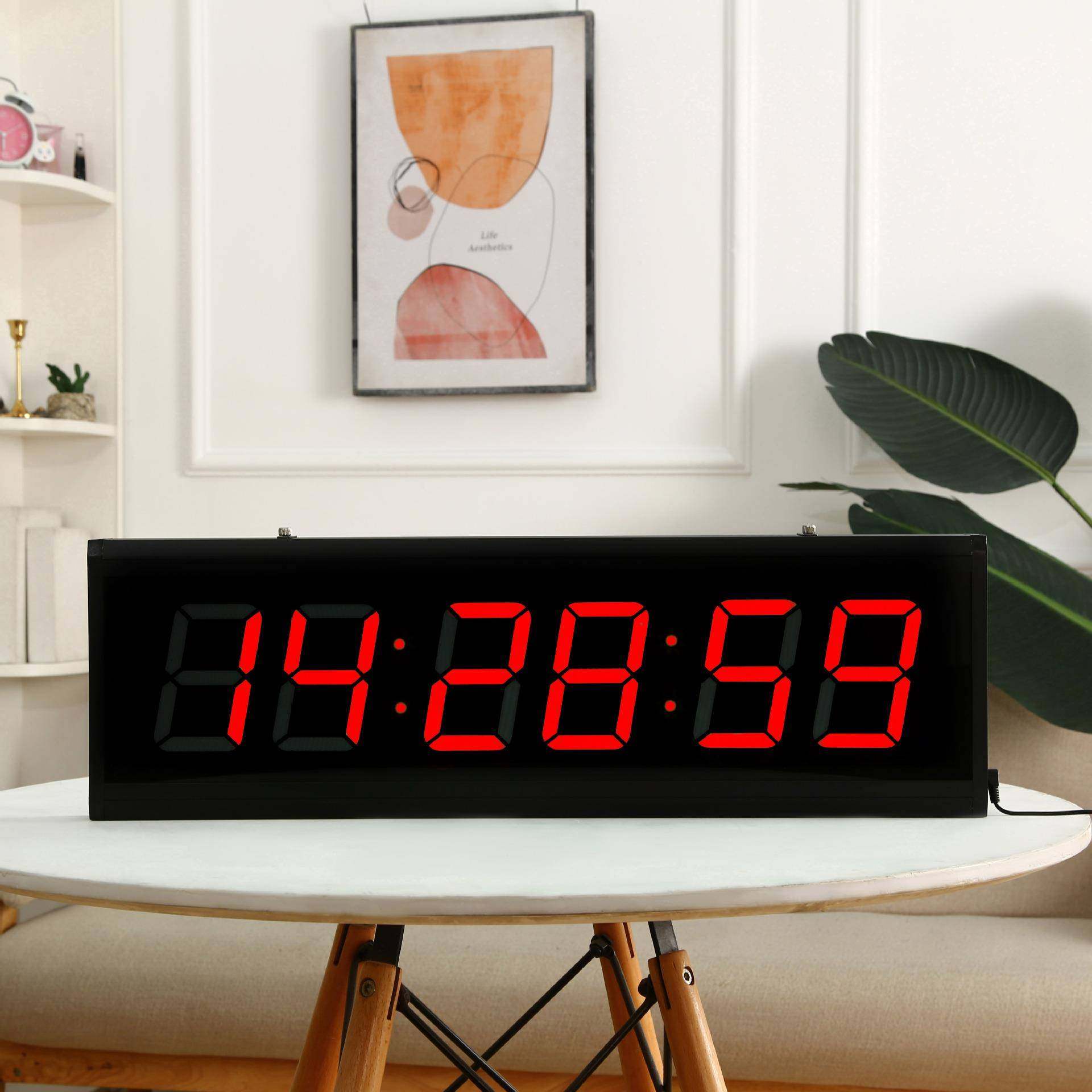 跨界数码时钟计时器电子钟LED数码座钟运动定时会议室钟挂钟,家居饰品,挂钟,淘宝优惠券,粉丝福利购,淘宝优惠卷