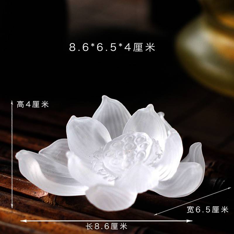古法琉璃莲花香插荷叶托盘供佛用具用品室内客厅茶室品名荷叶垫