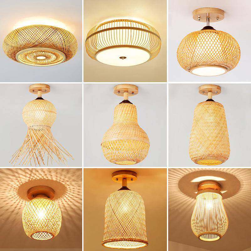 新中式卧室竹编灯具客厅餐厅儿童房茶室玄关走廊过道竹艺吸顶灯,家装灯饰光源,客厅吸顶灯,淘宝优惠券,粉丝福利购,淘宝优惠卷