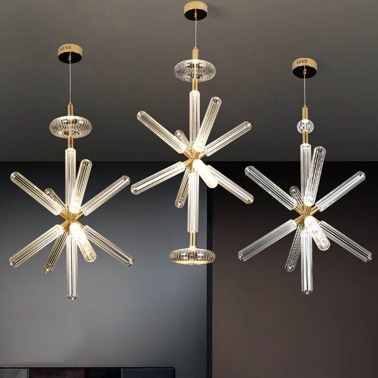 雪花玻璃琉璃吊灯刻槽创意现代客餐厅别墅复式楼后现代楼梯吊灯具,家装灯饰光源,智能吊灯,淘宝优惠券,粉丝福利购,淘宝优惠卷