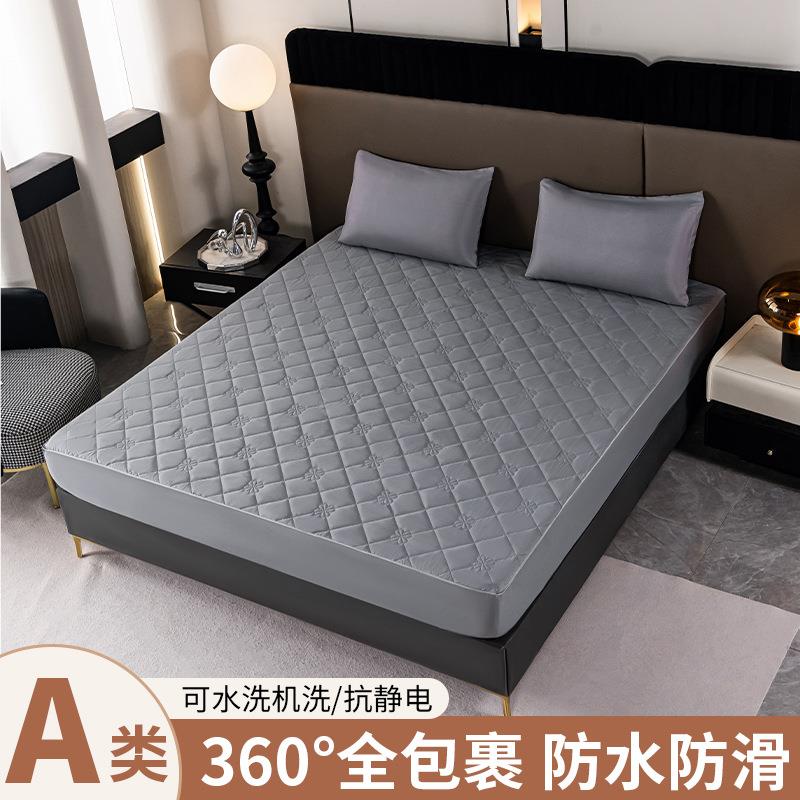 隔床笠罩加夹棉婴儿尿隔汗水床笠可机洗防水床笠床垫保护套防床罩