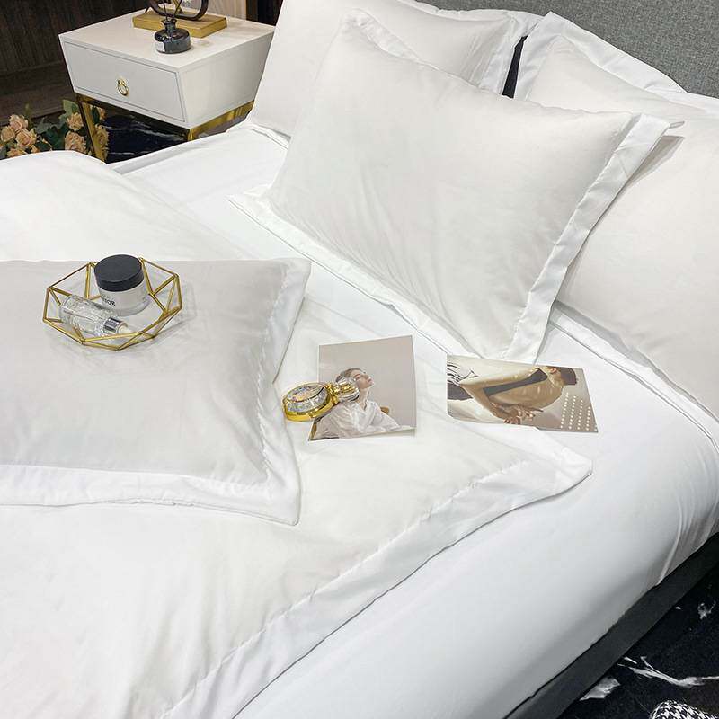 酒店布草全棉四件套被套床笠款床上宾馆纯棉床单民宿三件套厂家
