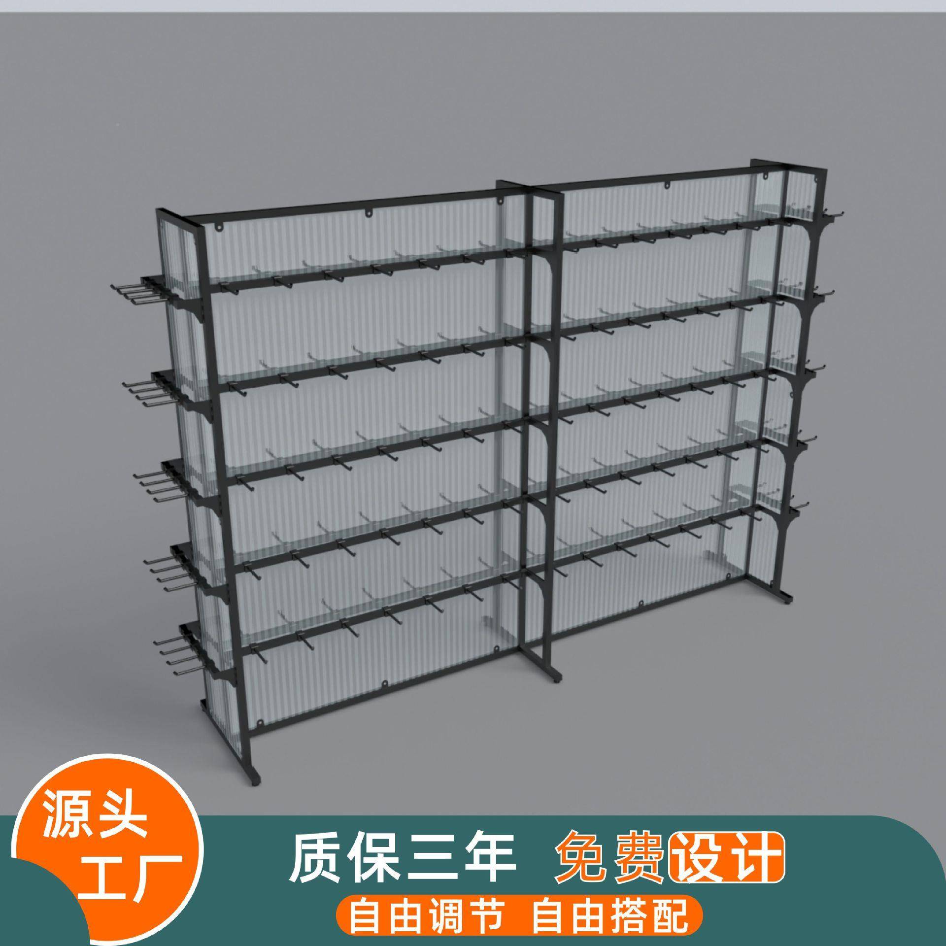 货架展示架413双面中岛挂钩示架展架小型商品架货精品店饰货品货