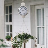 饰 法式 家居壁挂装 复古铁艺时钟 客厅餐厅花园简约挂钟 欧式