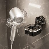 吸盘吹风机置物架免打孔壁挂式 旋转懒人电吹风筒收纳支架挂架神器