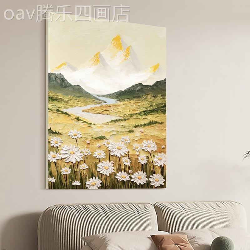 网红纯手油《宝绘地生》金客挂背有靠玄山R关厅现代简约装饰