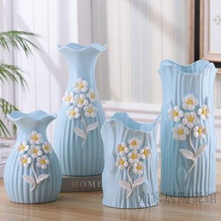 欧式陶瓷花瓶插花装水富贵竹客厅电视柜餐桌茶几家居摆件饰品现代