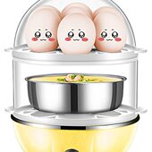 多功能双层蒸蛋器家用迷你煮蛋器自动断电小孩早餐机蒸菜蒸粗粮机