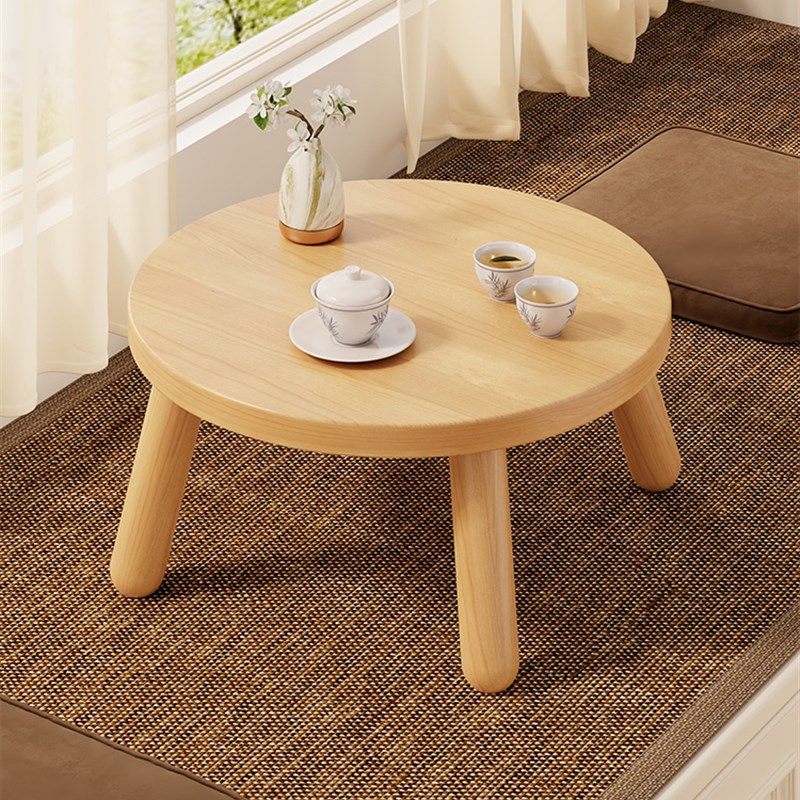 简约飘窗小桌子卧室坐地矮桌x窗台小茶桌日式实木炕桌榻榻米小茶