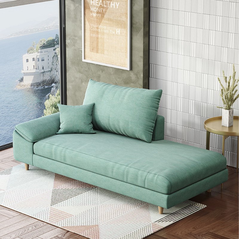 北欧小户型实木贵妃躺椅单人贵妃沙发卧室美人R榻酒店民宿贵妃塌