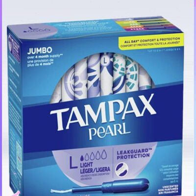 现货 美国Tampax丹碧丝珍珠塑胶长导管卫生棉条 Lite小号50支