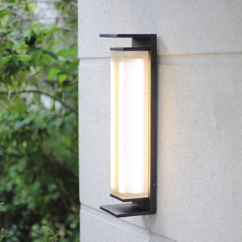 太阳能简b约户外防水壁灯别墅大门长条室外轻奢院子门口柱子防雨