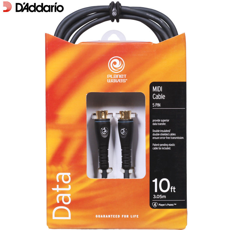 达达里奥 PW-MD 五芯五针MIDI连接线MIDI线插头Y 3米 6米