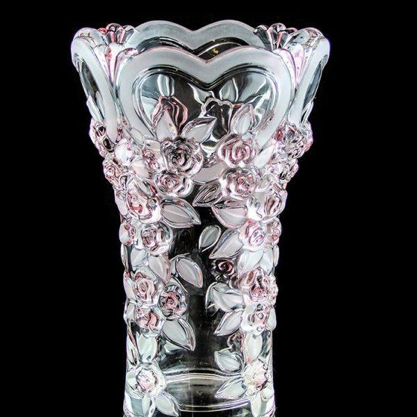 弗莱文茨梅花粉色水晶玻璃花瓶插花花瓶百合玫瑰花瓶郁金香花瓶,家居饰品,花瓶,淘宝优惠券,粉丝福利购,淘宝优惠卷