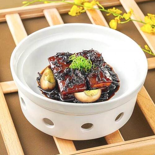 厂家乐土家菜陶瓷吉祥炉明炉蜡烛加热餐具海鲜盘炒菜保温盘热菜盘