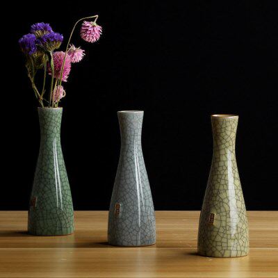 青瓷花器创意摆件手工个性时尚小花瓶家居饰品水培花插