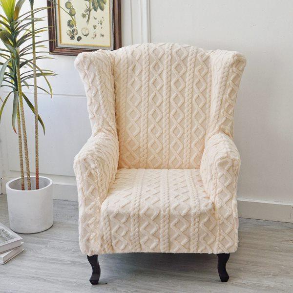 新款简约提花绒老虎凳罩椅套人沙发套罩弹力全包弧形酒店毛绒套,居家布艺,沙发套,淘宝优惠券,粉丝福利购,淘宝优惠卷