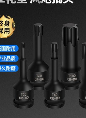 t30梅花内六角t60大飞t40批头t50旋具t45套筒t20V气动扳手风炮工