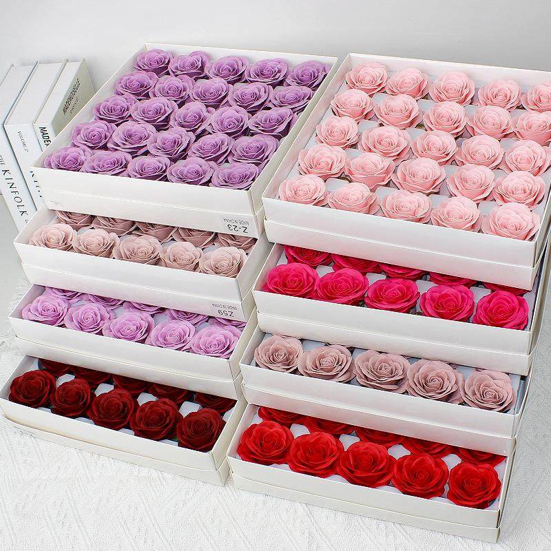 昌易 七层苏醒香皂花玫瑰头仿真永生花玫瑰花手工diy花束材料