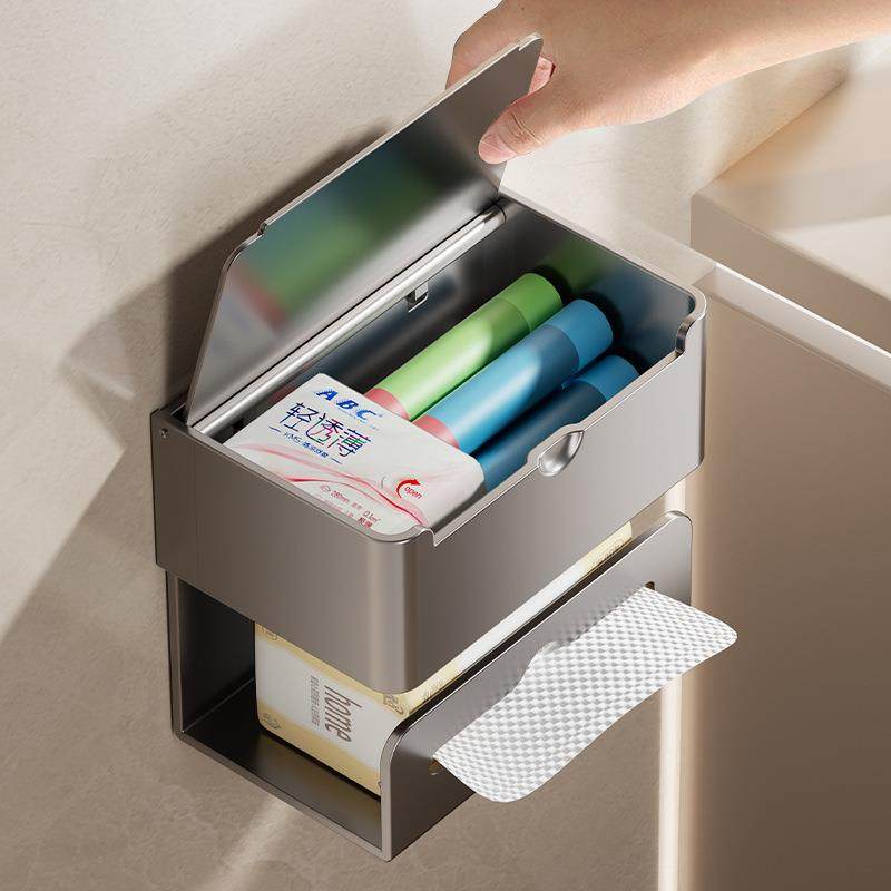 卫生间纸巾盒免打孔可拆卸厕所抽纸卷纸厕纸收纳壁挂卫生纸置物架,收纳整理,纸巾盒,淘宝优惠券,粉丝福利购,淘宝优惠卷