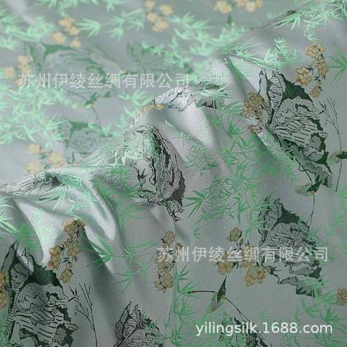 春和景明正宗老宋锦35姆米100桑蚕丝面料外套布料140幅宽