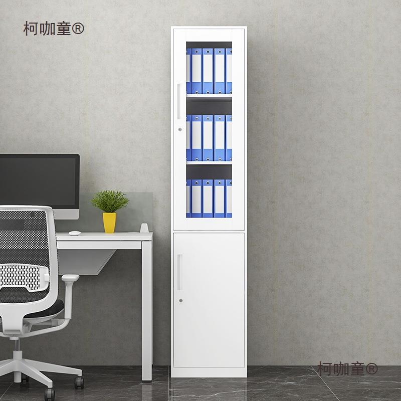 单办公文件柜带员工宿舍储物柜钢制铁皮更门DM-1-9衣柜小型锁多麦