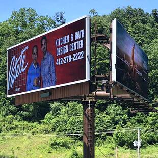 户外全彩LED显示屏户外广告立柱防水显示屏 p9广告媒体高清大屏幕