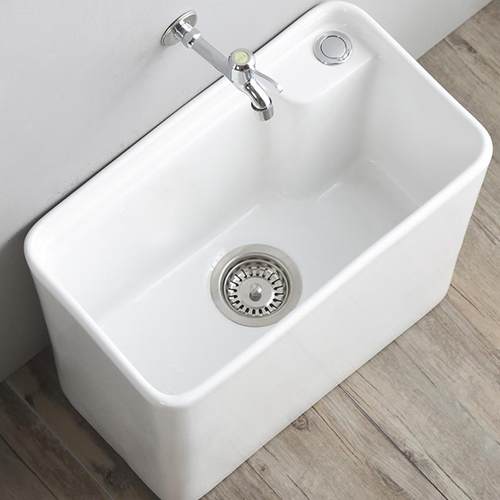 阳台陶瓷洗拖把槽池卫生间地盆大号拖布池落地式家用小号墩布郑之