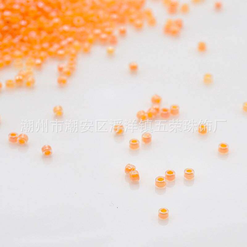 WRZXW-15五荣电脑机绣珠盘珠机绣玻璃散珠饰品辅料连线珠玻璃米珠
