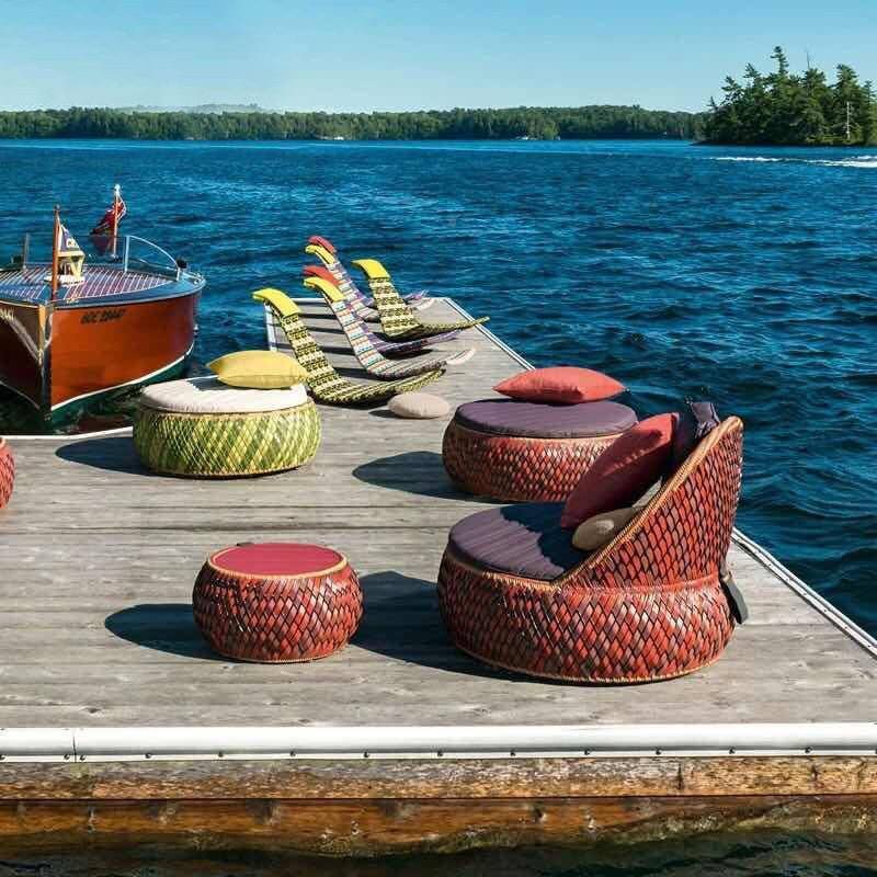 设计师别墅庭院720花园网红阳台圆发户小型创意藤沙户外形组合藤