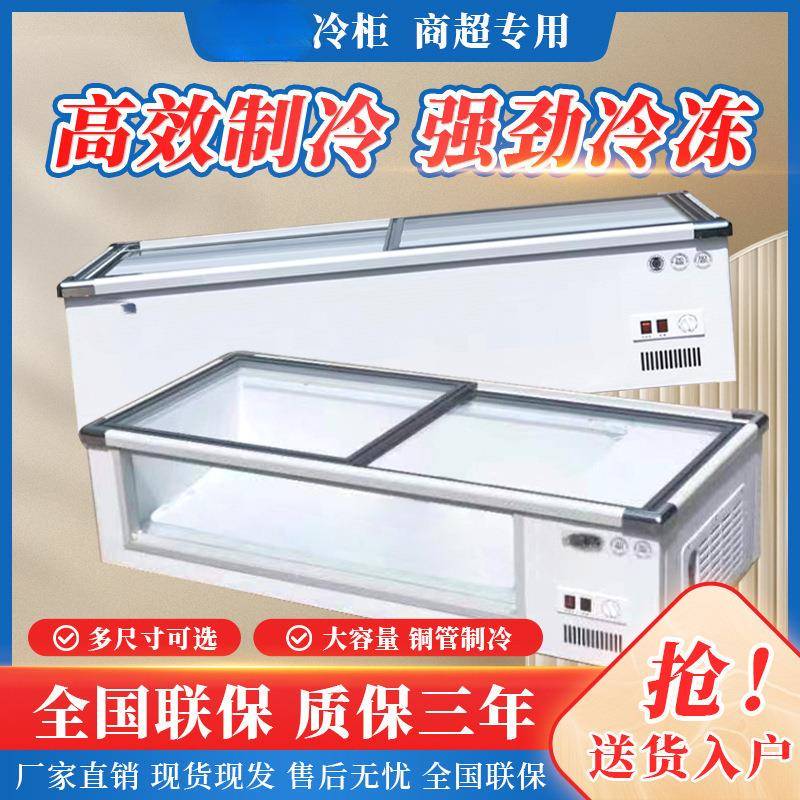 摆摊冰柜移动冷藏烧烤炸串展示柜小型冷冻保鲜卧式三轮车地摊冰箱
