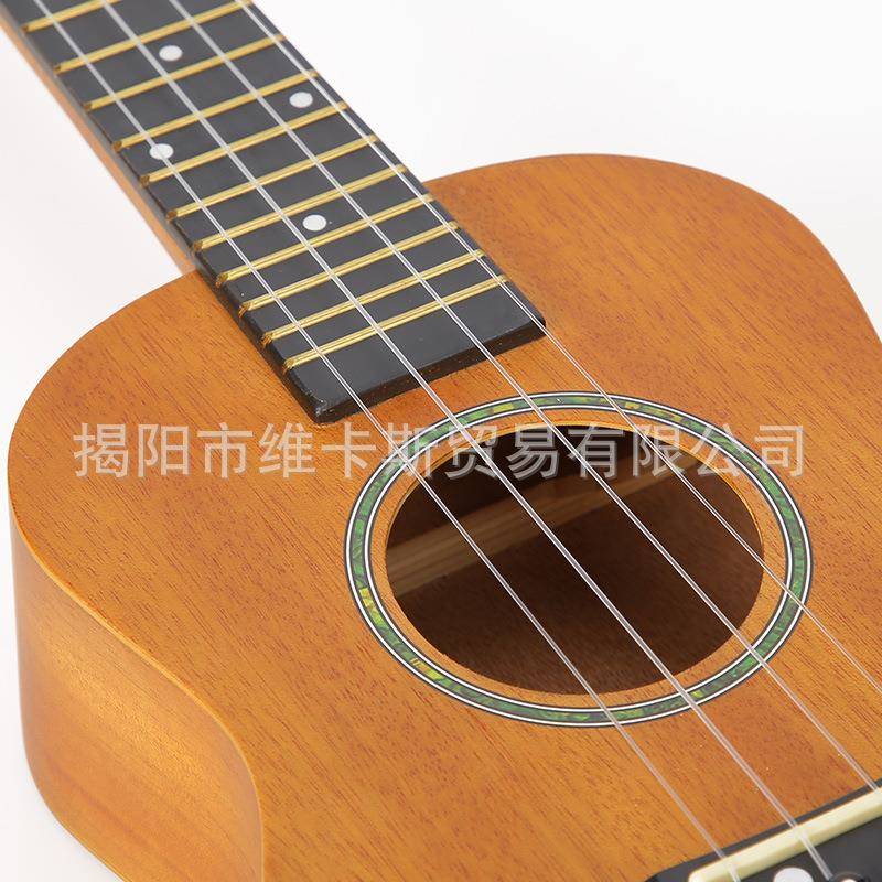 23寸尤克芯里里桃花kulele夏威夷四u弦琴小吉他简单易UK-23A学入