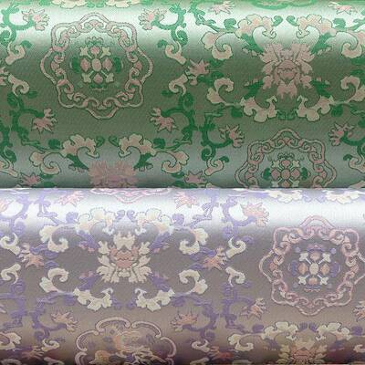 宋锦真丝国风面料新中式织锦唐团纹提花布料