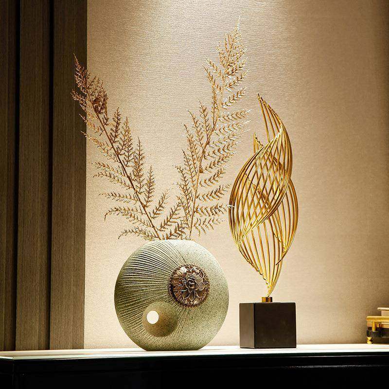 新中式客厅电视柜花瓶玄关装饰家居现代轻奢摆件,家居饰品,装饰摆件,淘宝优惠券,粉丝福利购,淘宝优惠卷