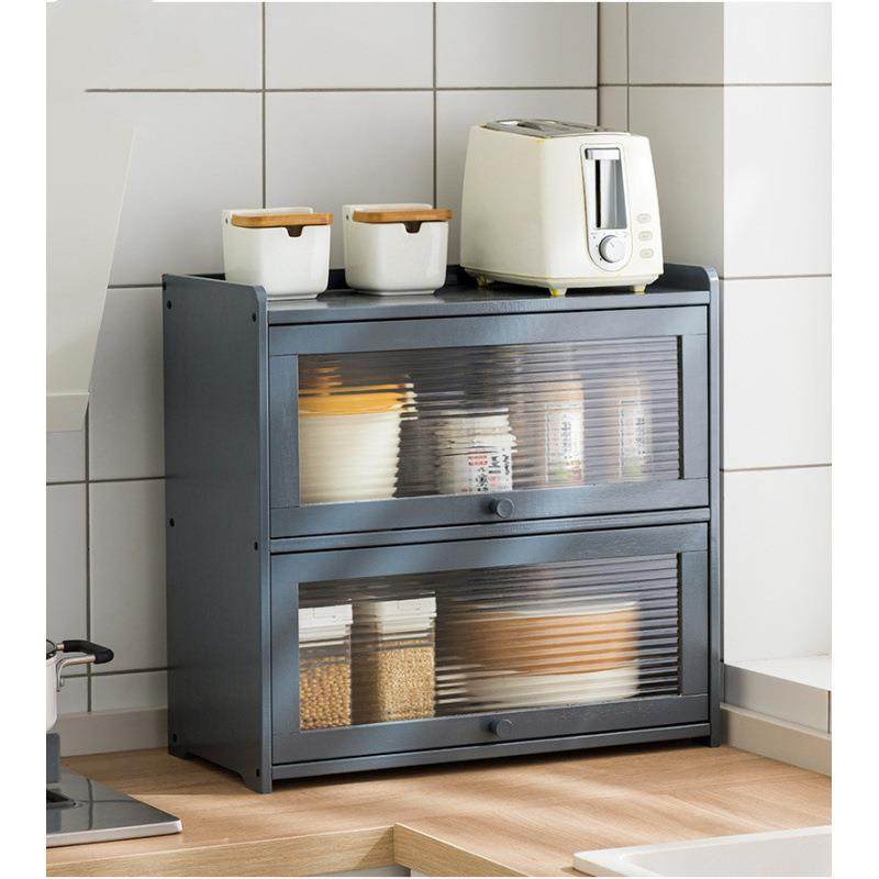 厨房碗柜置物架碗盘收纳架盒多功能碗架沥水架碗筷柜子储物柜带门