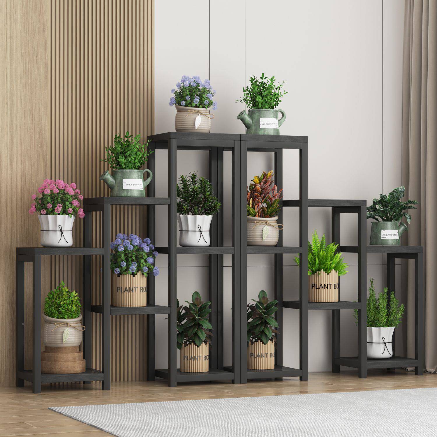 家H7446248创意花厅架子客卧置室落地用展示盆景物架多层承重室内