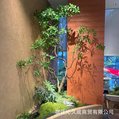 景仿真马醉木客厅植造景地大型树仿生绿马醉木假树吊钟落楼梯下观