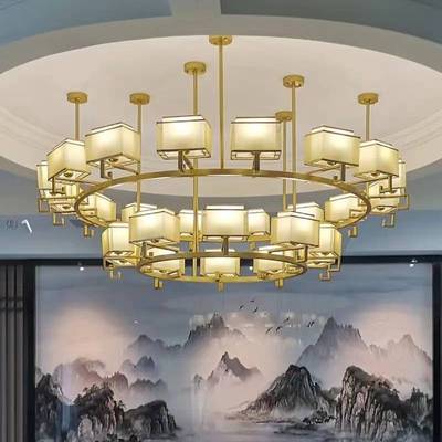 新中式吊灯客厅主灯中国风酒店大堂宴会厅包间别墅餐厅工程大吊灯